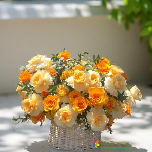 Orange rose delivery Hanoi