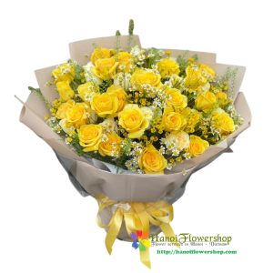 Yellow rose bouquet for your friends