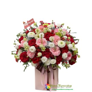 Order assorted rose arrangement delivery Hanoi