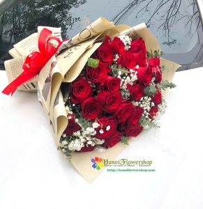 Bouquet of red roses Hanoi