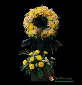 Condolence flower wreath