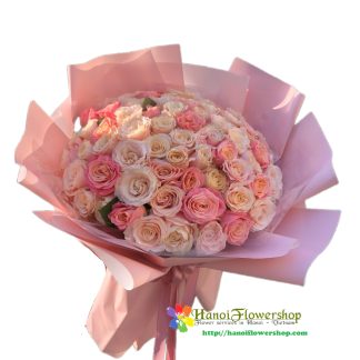 Order love flower bouquet delivery Hanoi