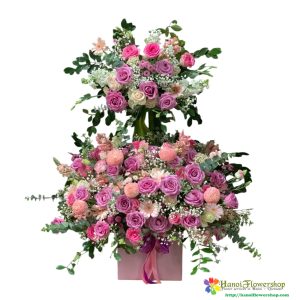 Purple flower arrangement