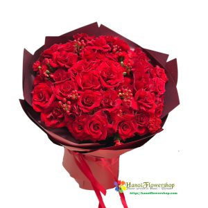Red flower bouquet