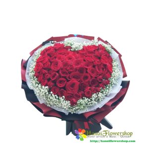 Rose heart bouquet