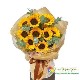 Order sunflower bouquet in Hanoi