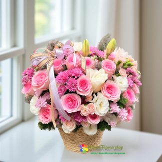 sweet birthday flower arrangement Hanoi