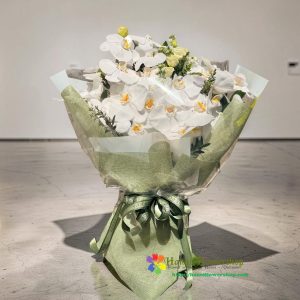 White phalaenopsis orchid bouquet