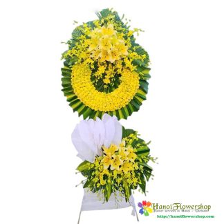 Online yellow funeral flowers in Hanoi