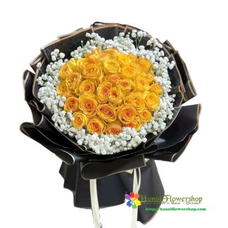 Order yellow rose bouquet in Hanoi
