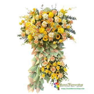 Order business congratulatory flower stand in Hanoi
