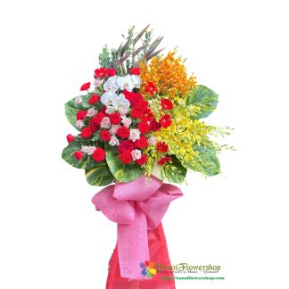 Order congratulations flower stand in Hanoi