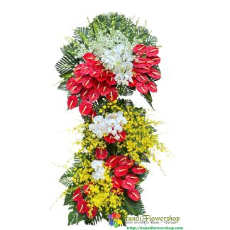 Order giant opening flower stand in Hanoi